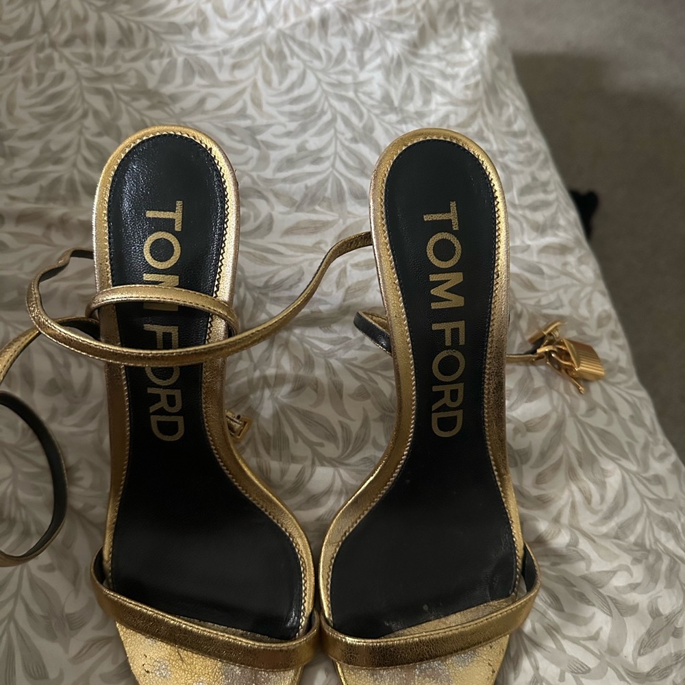 Tom Ford Metallic Gold Heels